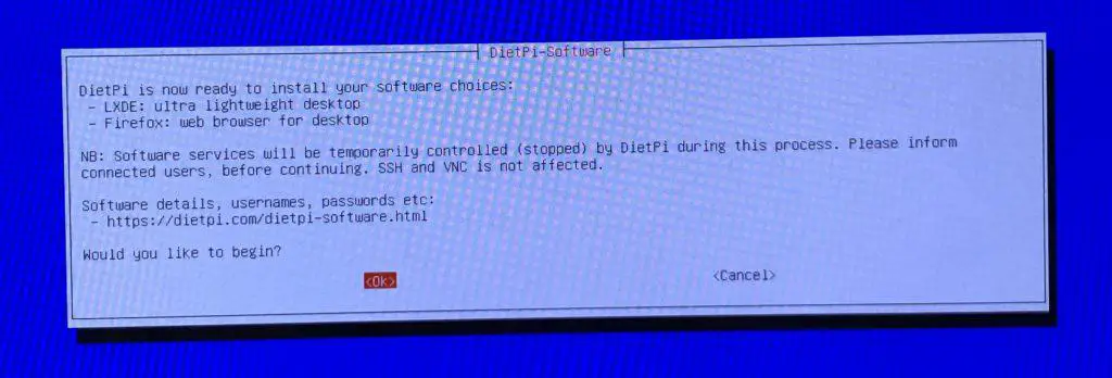 DietPi - A lightweight Raspberry Pi OS Alternative 31 Confirming software installation.