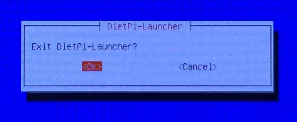 DietPi - A lightweight Raspberry Pi OS Alternative 36 Software has been installed - exit DietPi Launcher and reboot.