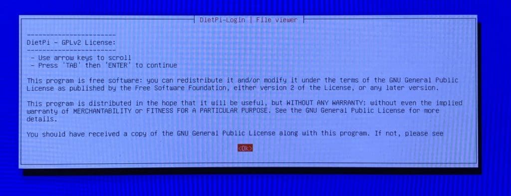 DietPi - A lightweight Raspberry Pi OS Alternative 15 Accept the software terms to continue...