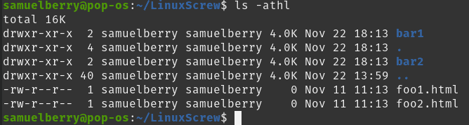 ls Command in Linux to List Files and Directories 6 ls -athl output