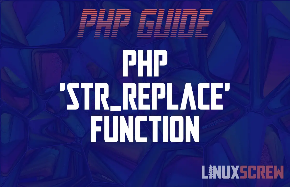 php str_replace function