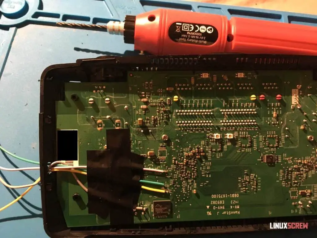 Installing OpenWrt on a BT HomeHub 5 (or Plusnet Hub One), Full Instructions 12 Case hole for wires