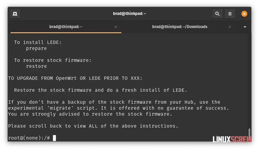Installing OpenWrt on a BT HomeHub 5 (or Plusnet Hub One), Full Instructions 28 Generating install instructions
