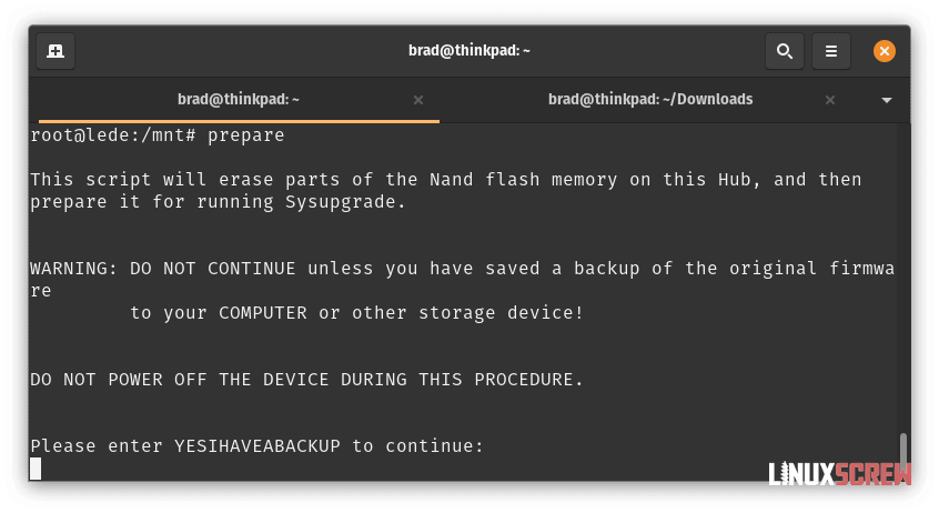 Installing OpenWrt on a BT HomeHub 5 (or Plusnet Hub One), Full Instructions 32 Backup warning