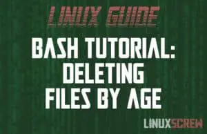 Bash Deleting Files Older Than X