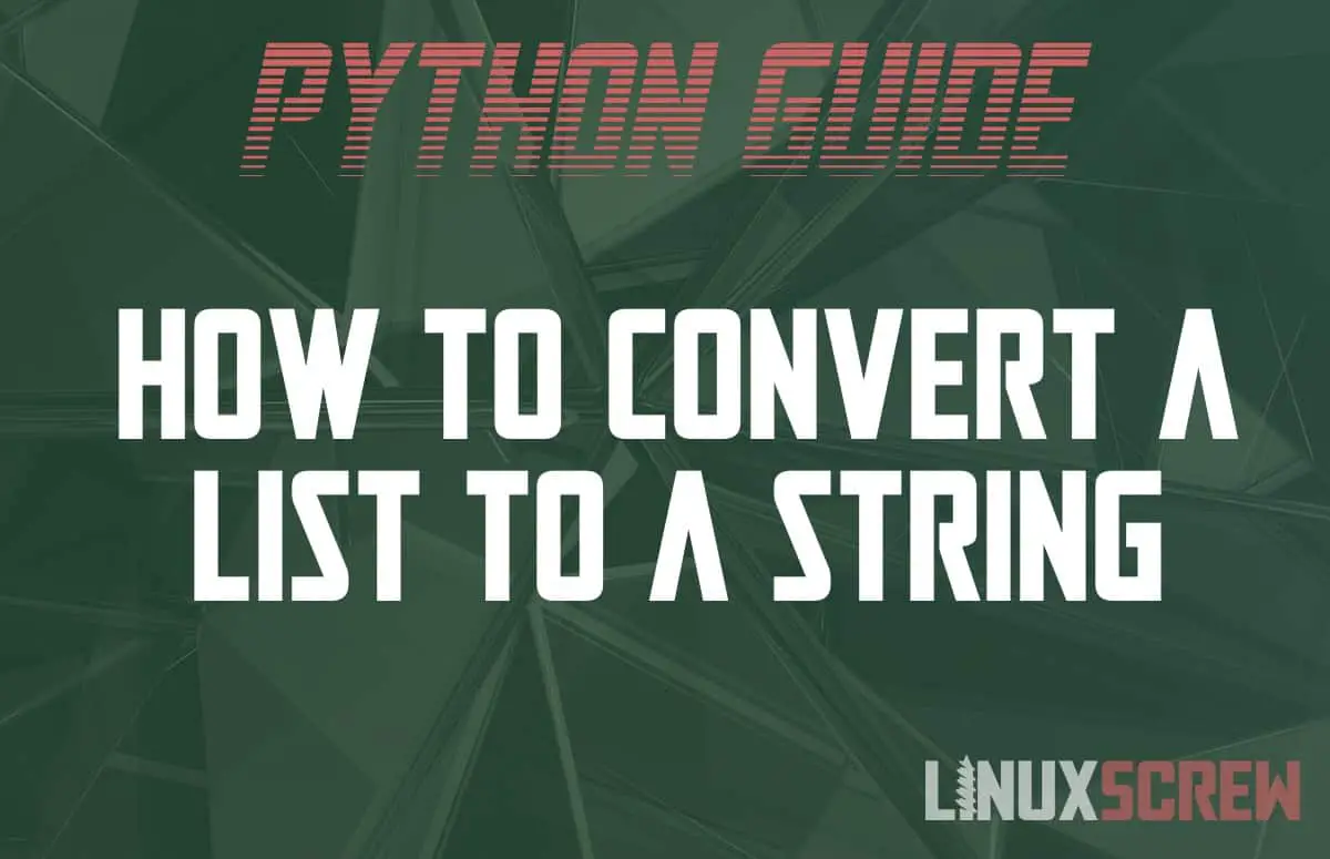 Python List to String