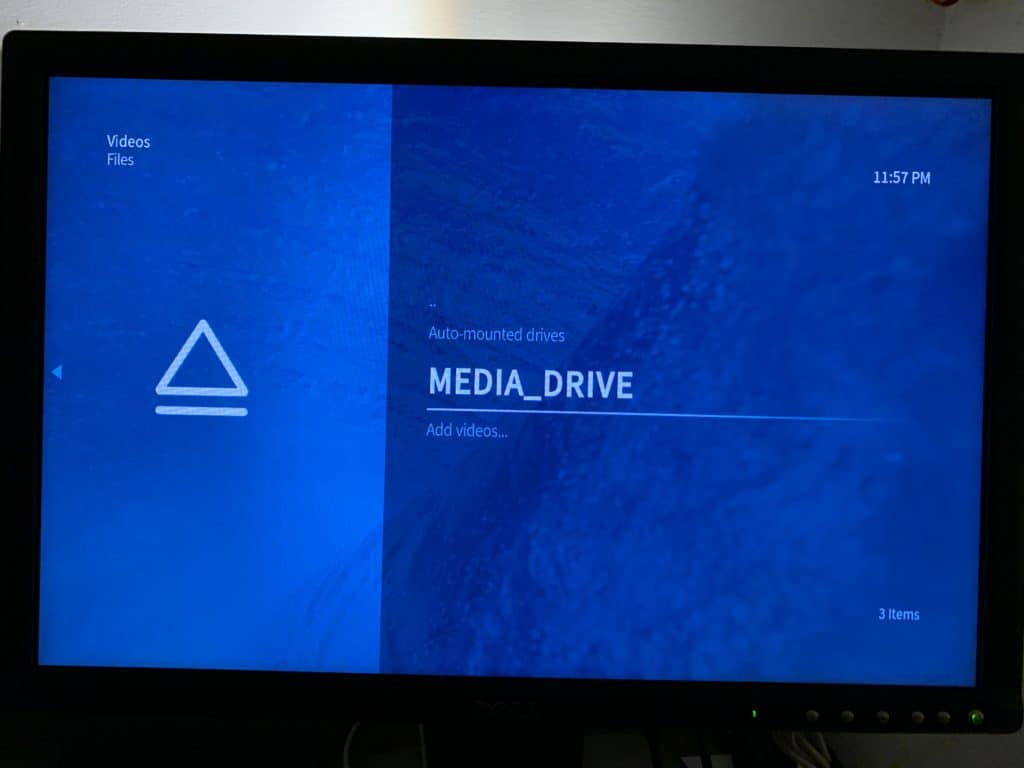 Select your USB drive to view the media stored on it.