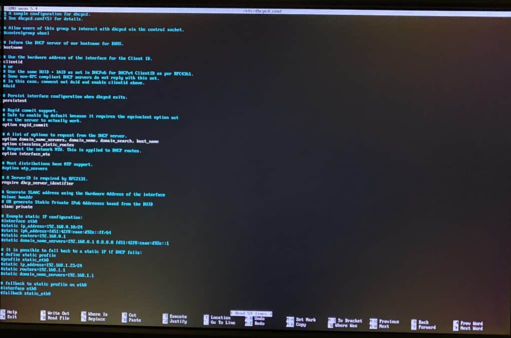 Installing Pi-Hole Ad Blocker on a Raspberry Pi Zero 15 The nano text editor.