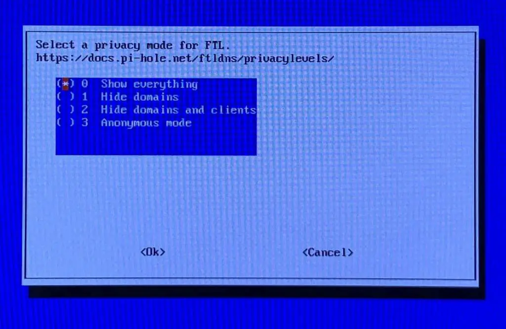 Above, various options were set for Pi-Hole and the web interface. These defaults are fine for most users.