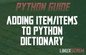 Add Item to Python Dictionary