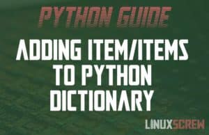 Add Item to Python Dictionary