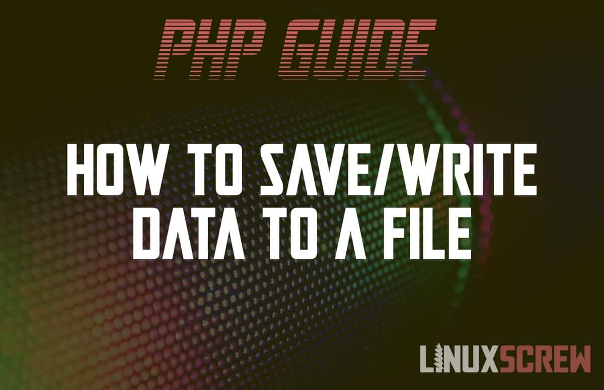 php save file