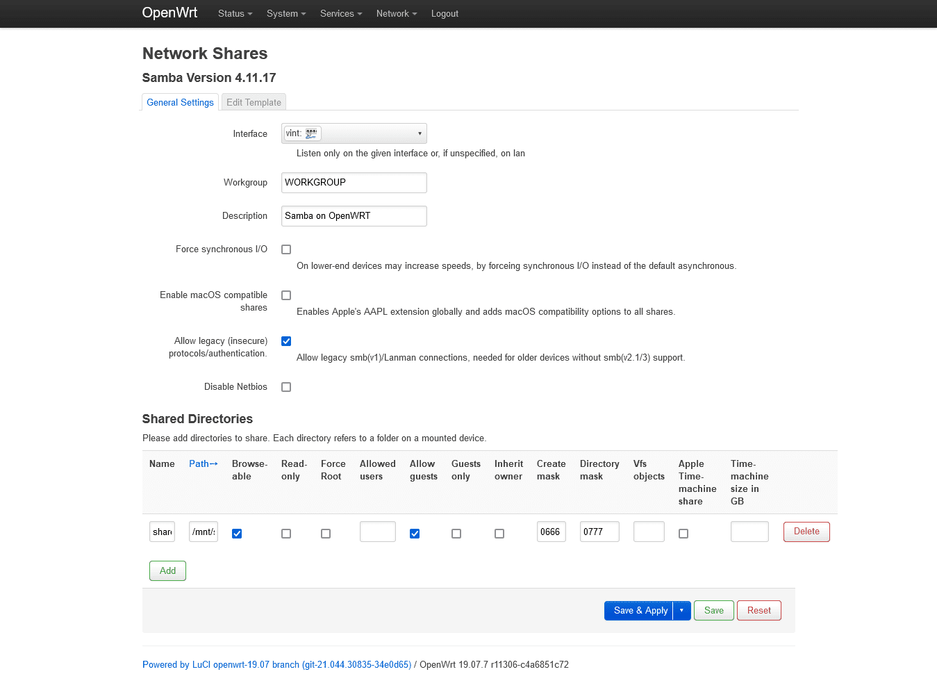 samba share port number