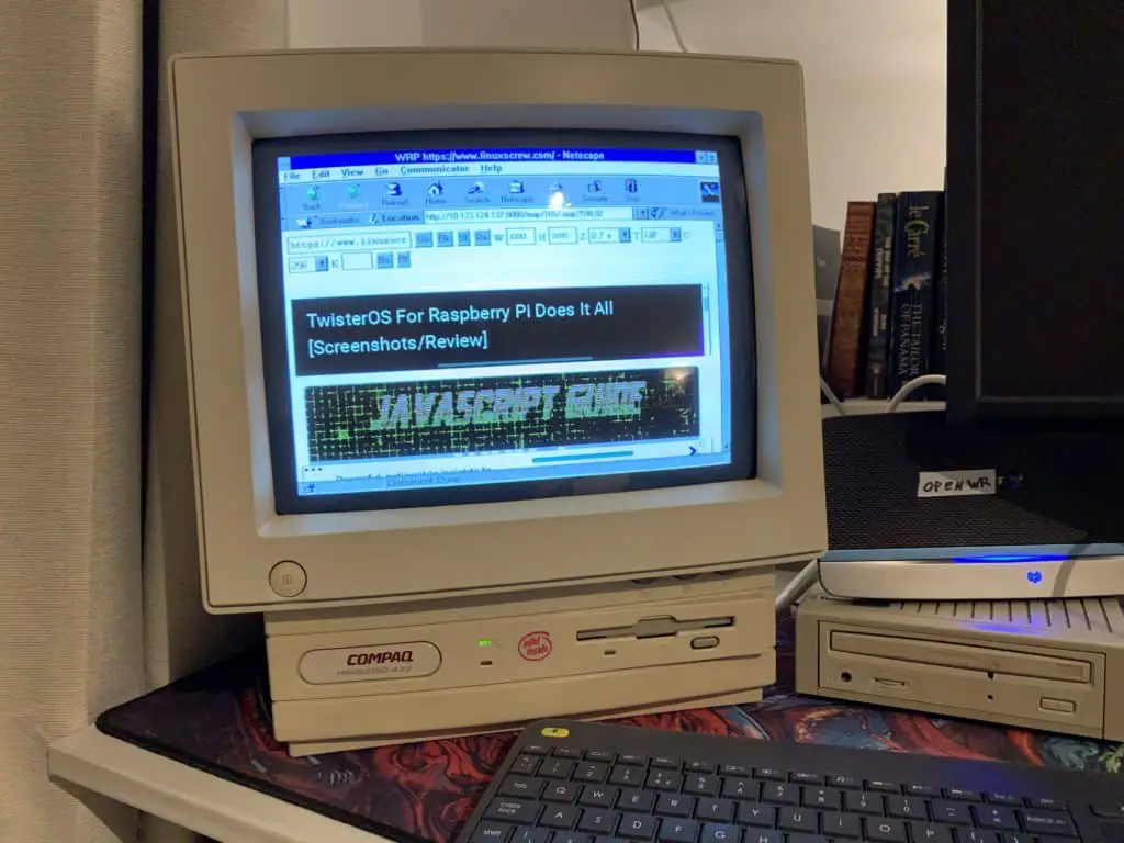 Browsing the Internet on a 1993 Windows 3.11 All-In-One PC 16 Point Netscape to the IP of the Raspberry Pi and you should be able to access the Web Rendering Proxy on it's configured port.
