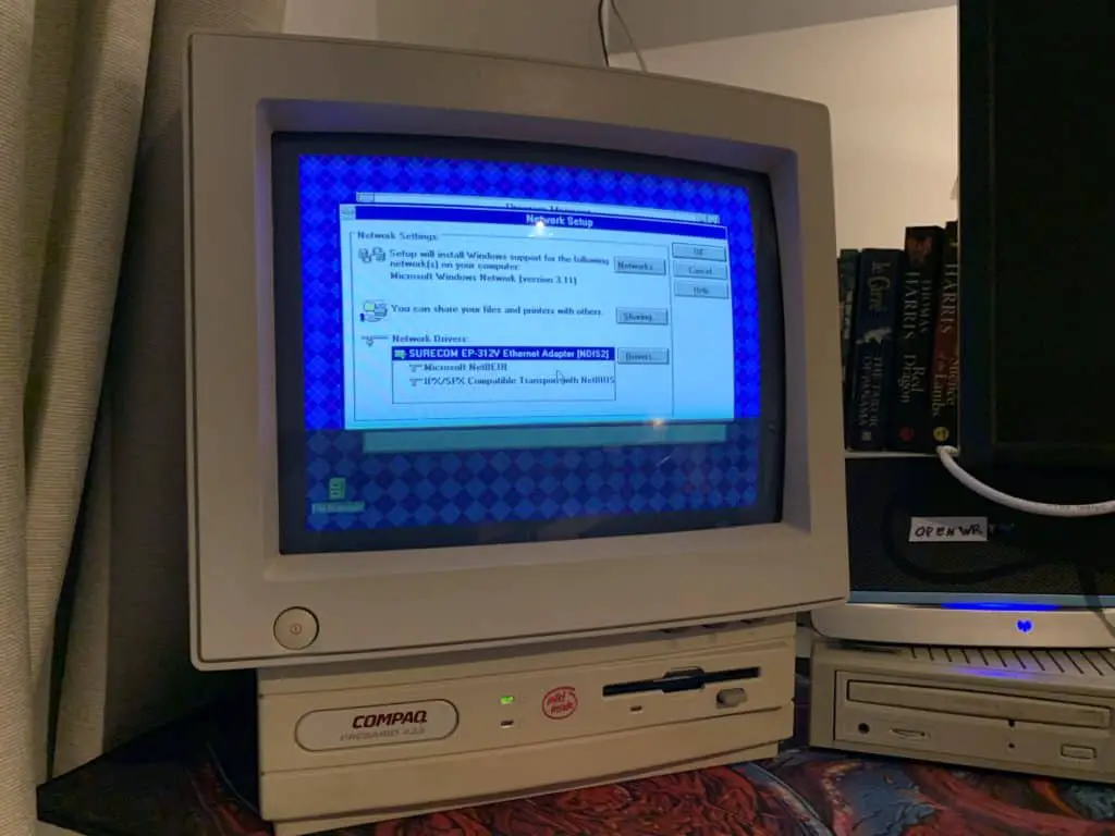 Browsing the Internet on a 1993 Windows 3.11 All-In-One PC 5 Update the network drivers for the installed ethernet adapter.