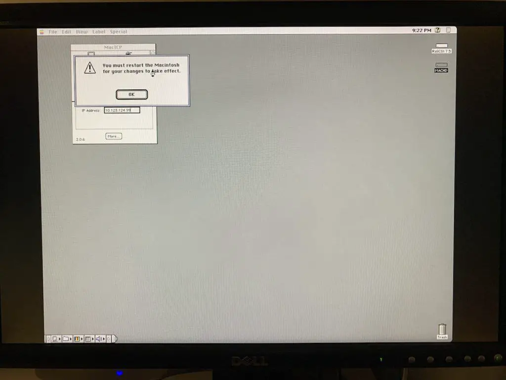 Browsing the Internet on a 1989 Macintosh II with a Web Rendering Proxy 10 Reboot to apply changes!