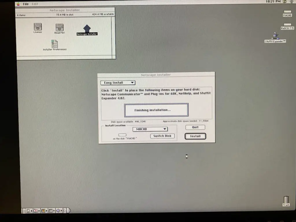Browsing the Internet on a 1989 Macintosh II with a Web Rendering Proxy 20 Installation finished!