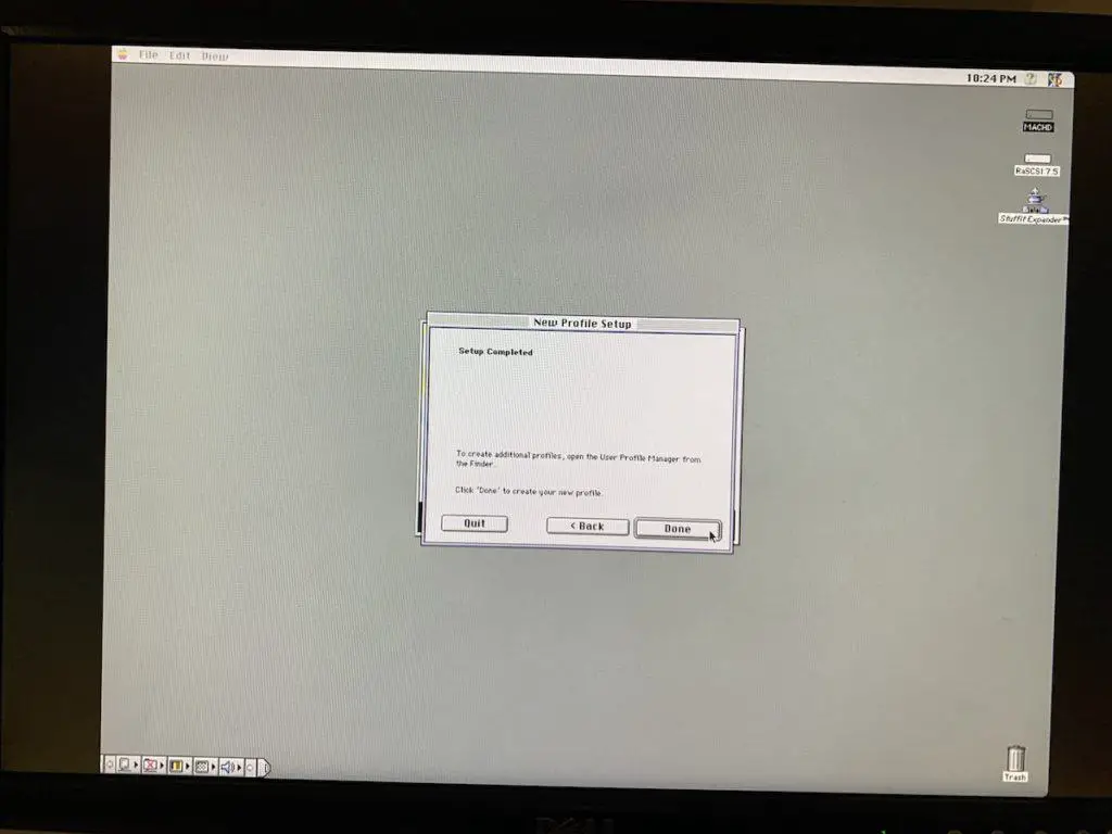 Browsing the Internet on a 1989 Macintosh II with a Web Rendering Proxy 26 Netscape Communicator setup completed