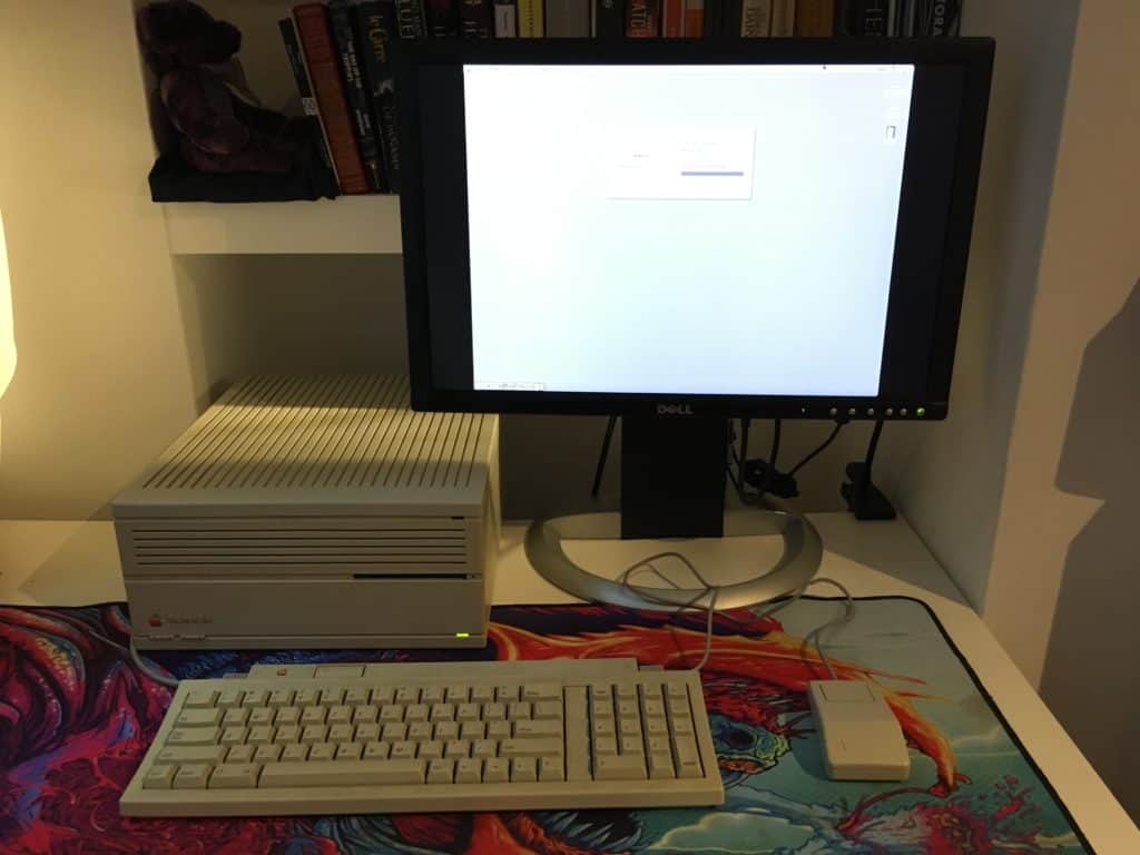 Browsing the Internet on a 1989 Macintosh II with a Web Rendering Proxy 2 Macintosh II CI Setup
