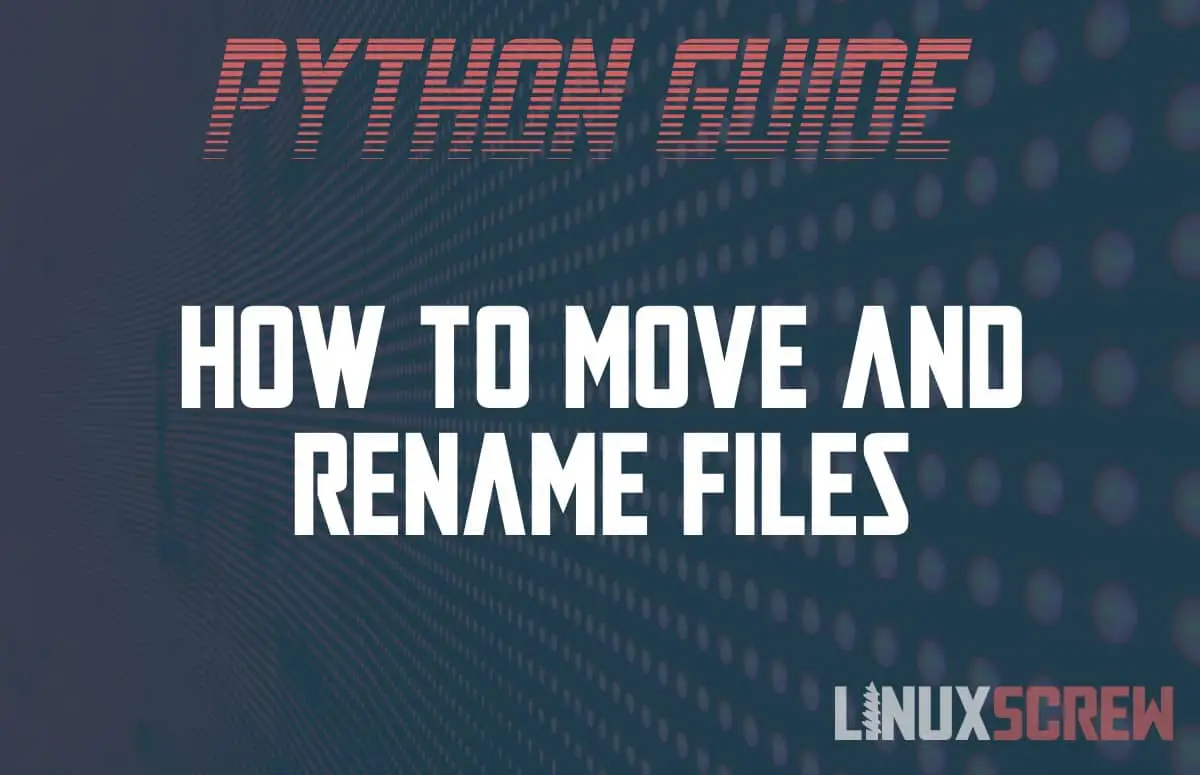 how to move file from one folder to another in python