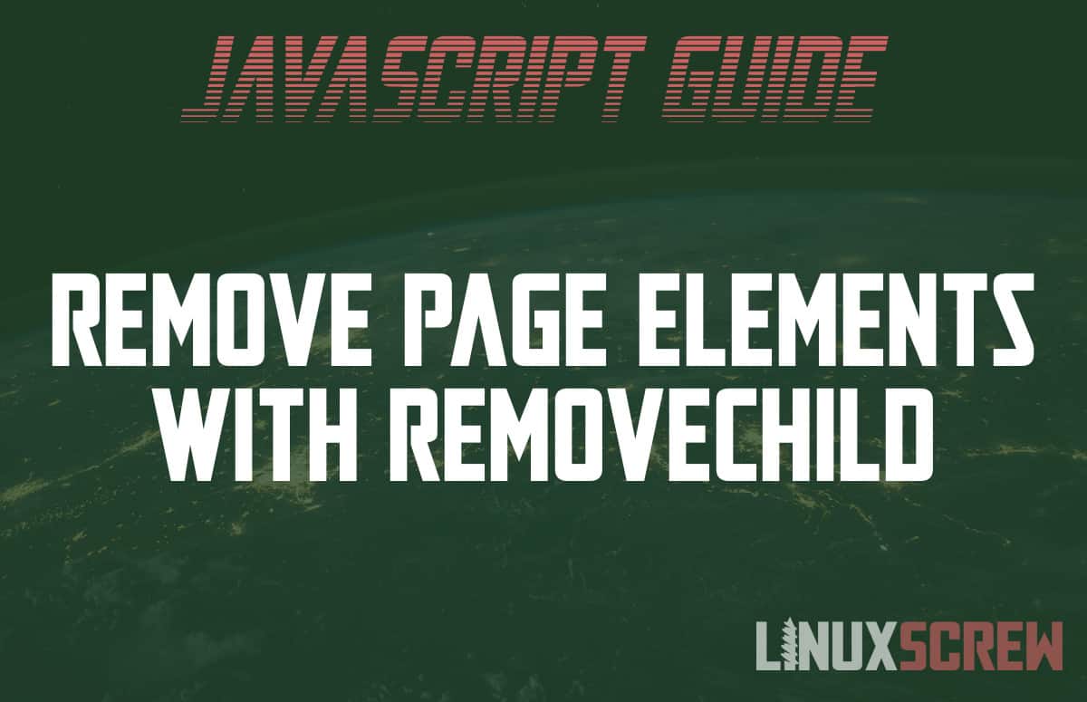 JavaScript removeChild()