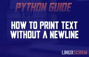 Python print without newline