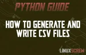 Python write csv file